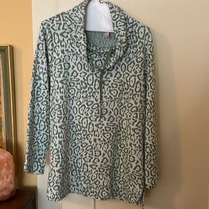 Cowl neck long sleeve top